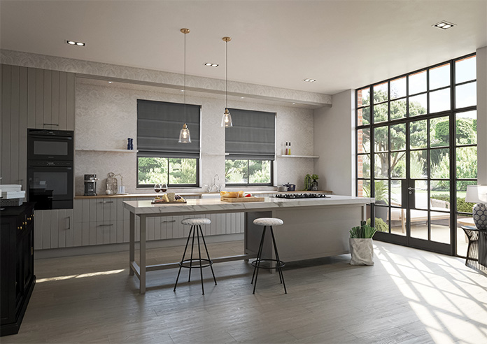 Ultra Luxe Velvet, Dark Grey - Roman Blind - Image 6